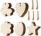 50-Piece Unfinished Wooden Ornament Set – Blank Paintable Decorations for Spring Festivals, Valentine’s Day, Easter, St. Patrick’s Day, and DIY Crafts, Includes Hearts, Stars, Eggs, and Flowers for Kids’ Art Projects